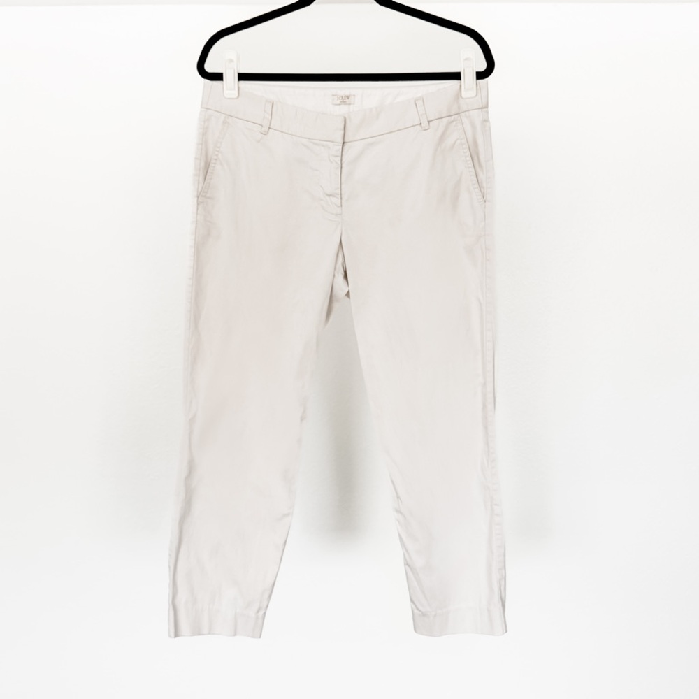 J. Crew Light Cream Cropped Trousers Size 10